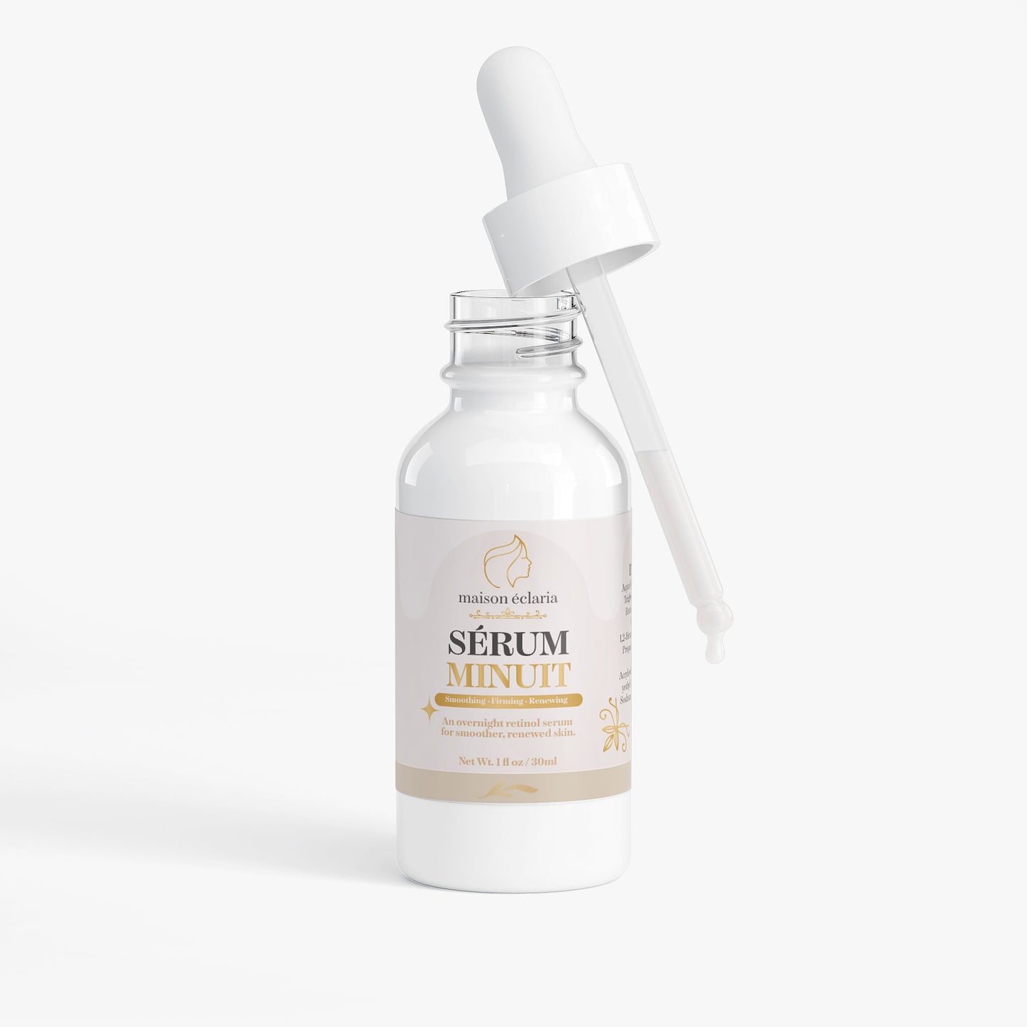 Retinol and Peptide Face Serum | Sérum Minuit | 30ml