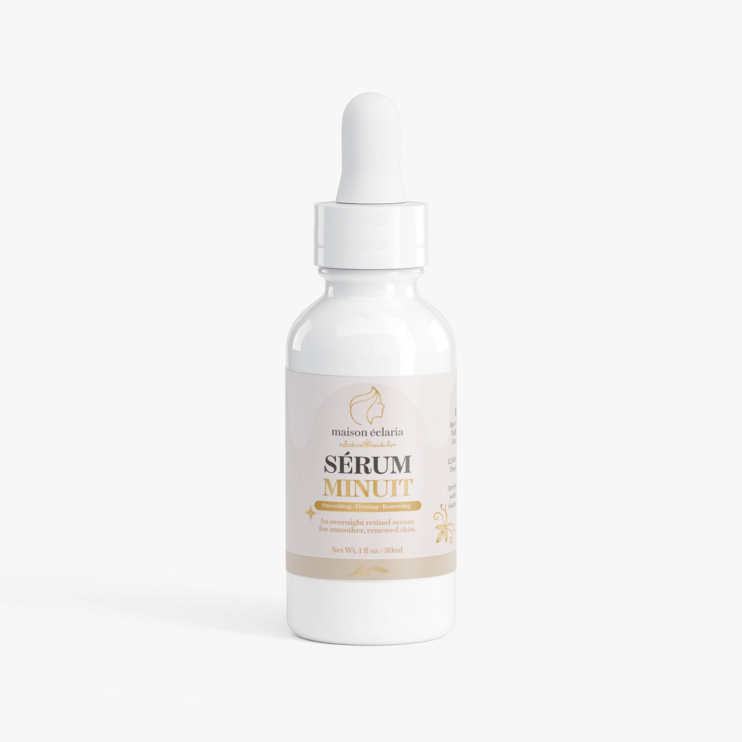 Retinol and Peptide Face Serum | Sérum Minuit | 30ml