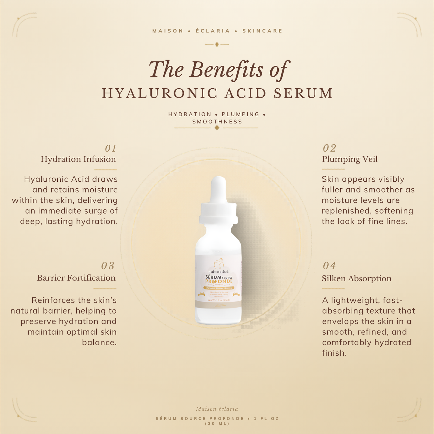 Hyaluronic Acid Hydration Serum | Sérum Source Profonde | 30ml